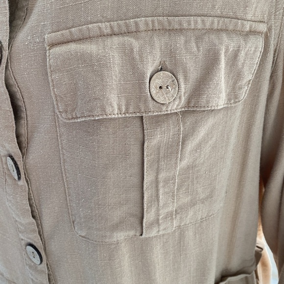 Ruby Rd. Safari linen blend top size medium - Picture 5 of 6
